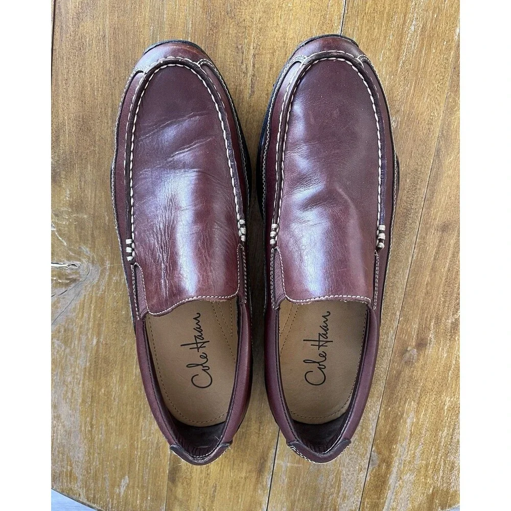Cole Haan Leather Tucker Venetian NikeAir Comfort Loafers Mens 8 Fits 9 Brown